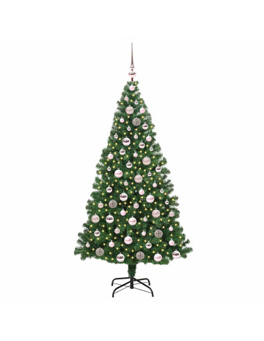 Albero di Natale artificiale con 300 LED Verde 180 cm