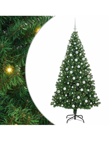 Albero di Natale artificiale con 300 LED Verde 180 cm