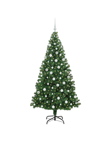 Albero di Natale artificiale con 300 LED Verde 180 cm
