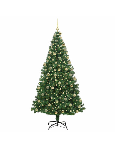 Albero di Natale artificiale con 300 LED Verde 180 cm