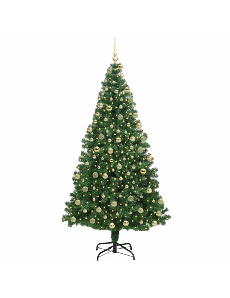 Albero di Natale artificiale con 300 LED Verde 180 cm