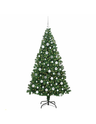 Albero di Natale artificiale con 300 LED Verde 180 cm