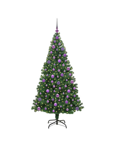 Albero di Natale artificiale con 300 LED Verde 180 cm