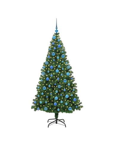 Albero di Natale artificiale con 300 LED Verde 180 cm
