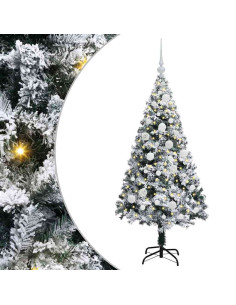 Albero di Natale artificiale con 150 LED Bianco 120 cm 2