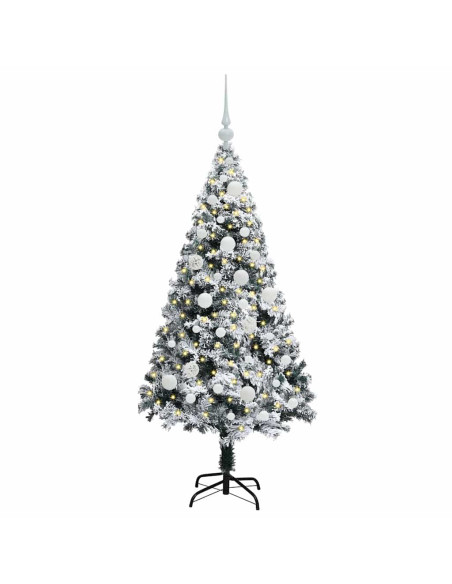 Albero di Natale artificiale con 150 LED Verde 120 cm