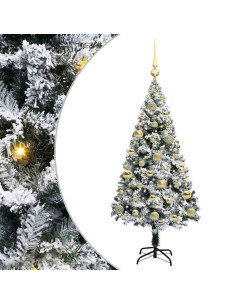 Albero di Natale artificiale con 150 LED Bianco 120 cm 2
