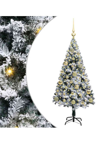 Albero di Natale artificiale con 150 LED Verde 120 cm