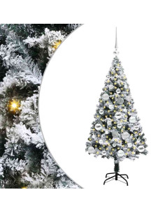 Albero di Natale artificiale con 150 LED Bianco 120 cm 2