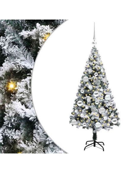 Albero di Natale artificiale con 150 LED Verde 120 cm