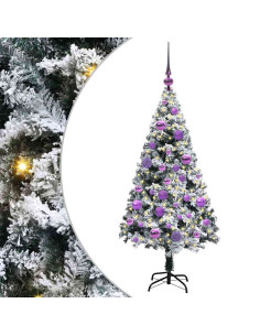 Albero di Natale artificiale con 150 LED Bianco 120 cm 2