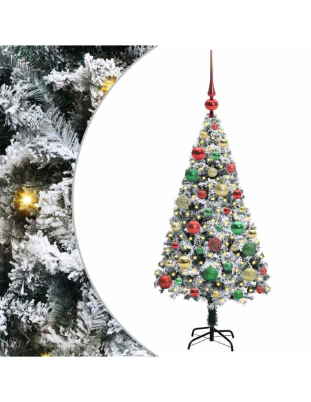 Albero di Natale artificiale con 150 LED Verde 120 cm
