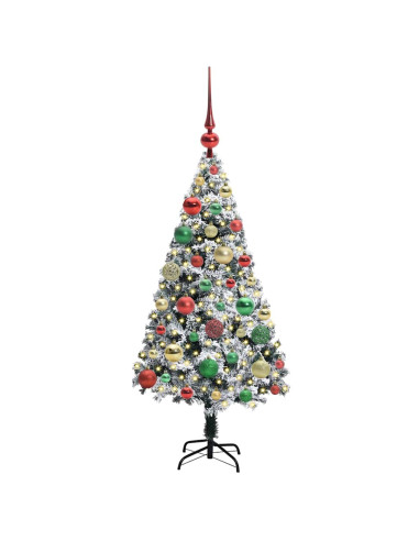Albero di Natale artificiale con 150 LED Verde 120 cm