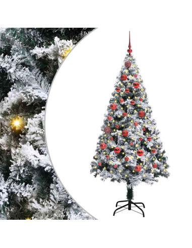 Albero di Natale artificiale con 150 LED Verde 150 cm