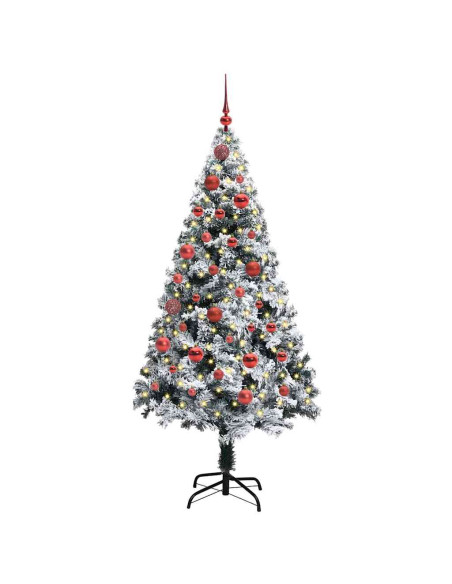 Albero di Natale artificiale con 150 LED Verde 150 cm