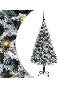 Albero di Natale artificiale con 150 LED Bianco 150 cm 2