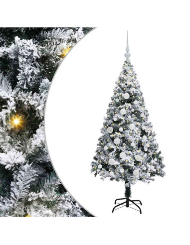 Albero di Natale artificiale con 150 LED Verde 150 cm