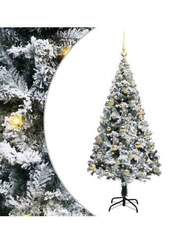 Albero di Natale artificiale con 150 LED Verde 150 cm