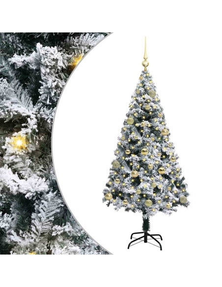 Albero di Natale artificiale con 150 LED Bianco 150 cm