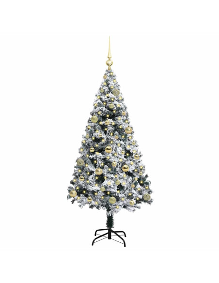 Albero di Natale artificiale con 150 LED Verde 150 cm