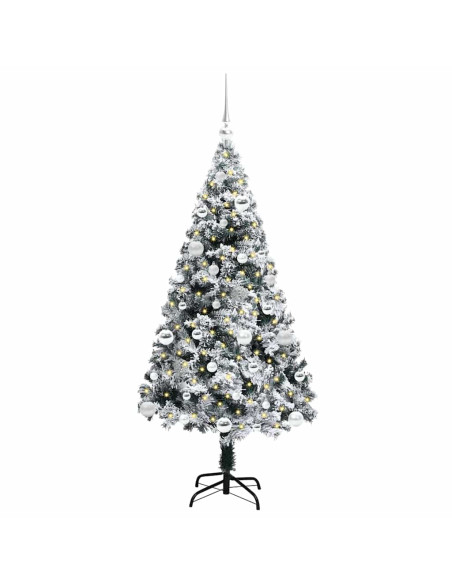 Albero di Natale artificiale con 150 LED Bianco 150 cm