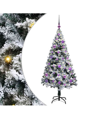Albero di Natale artificiale con 150 LED Verde 150 cm