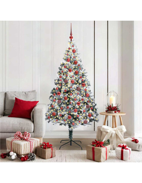 Albero di Natale artificiale con 300 LED Verde 180 cm