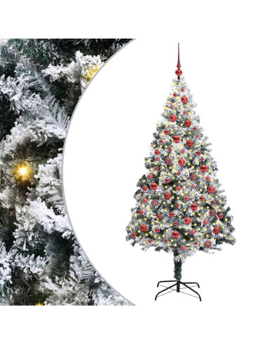 Albero di Natale artificiale con 300 LED Verde 180 cm