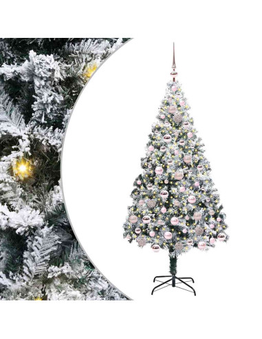 Albero di Natale artificiale con 300 LED Verde 180 cm