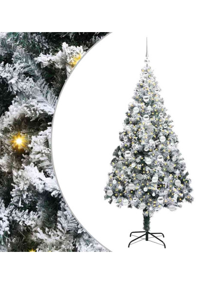 Albero di Natale artificiale con 300 LED Verde 180 cm