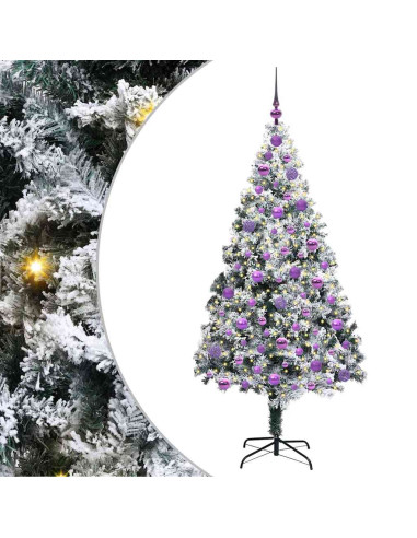 Albero di Natale artificiale con 300 LED Verde 180 cm