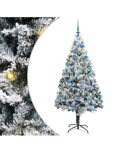 Albero di Natale artificiale con 300 LED Verde 180 cm
