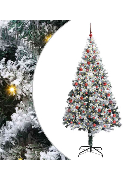 Albero di Natale artificiale con 300 LED Verde 210 cm