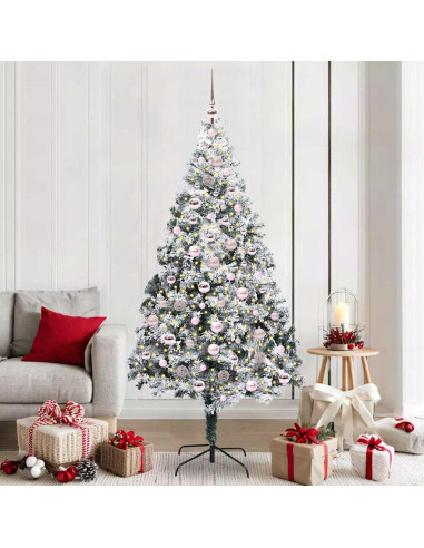 Albero di Natale artificiale con 300 LED Verde 210 cm