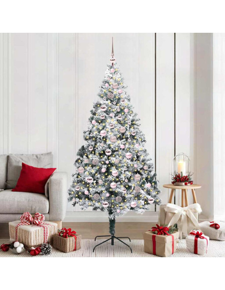 Albero di Natale artificiale con 300 LED Verde 210 cm