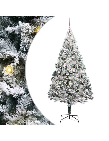 Albero di Natale artificiale con 300 LED Verde 210 cm