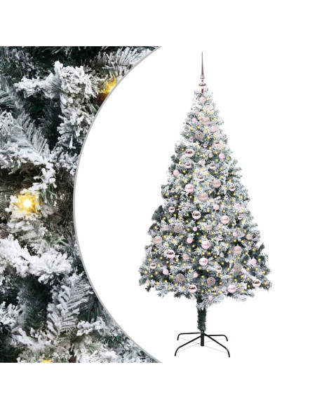 Albero di Natale artificiale con 300 LED Verde 210 cm