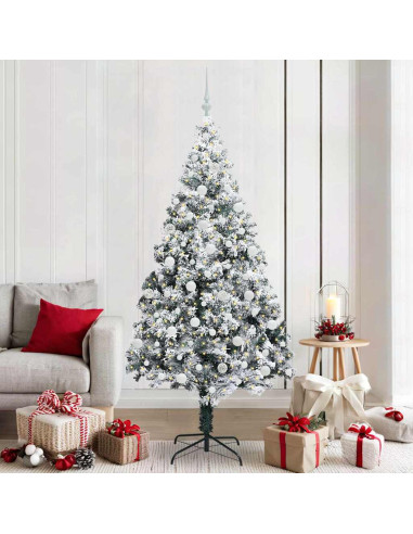 Albero di Natale artificiale con 300 LED Verde 210 cm