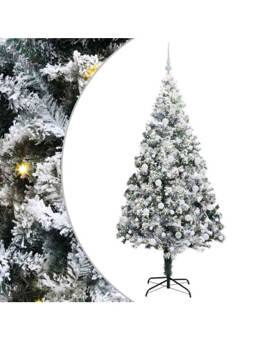 Albero di Natale artificiale con 300 LED Verde 210 cm