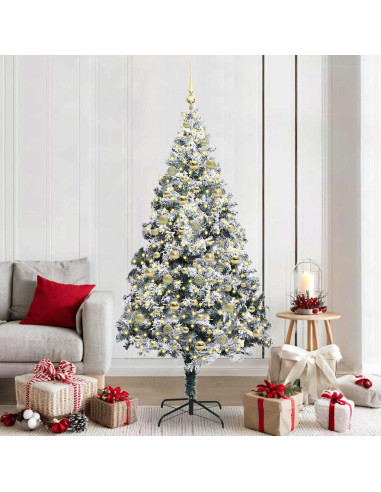 Albero di Natale artificiale con 300 LED Verde 210 cm