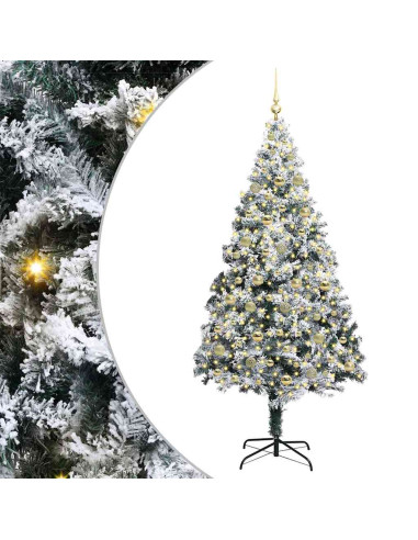 Albero di Natale artificiale con 300 LED Verde 210 cm