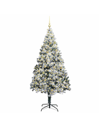 Albero di Natale artificiale con 300 LED Verde 210 cm