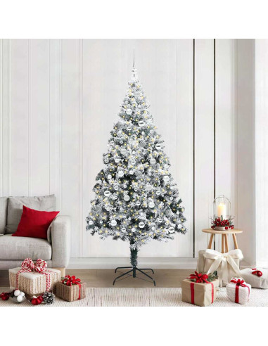 Albero di Natale artificiale con 300 LED Verde 210 cm
