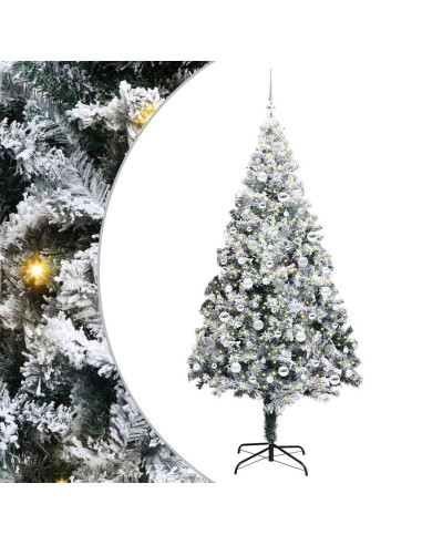 Albero di Natale artificiale con 300 LED Verde 210 cm