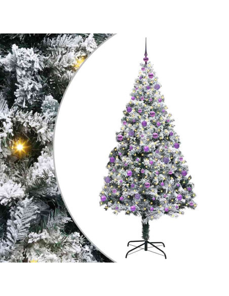 Albero di Natale artificiale con 300 LED Verde 210 cm
