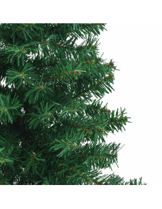 Albero di Natale Artificiale Angolare con 150 LED Verde 150 cm 2