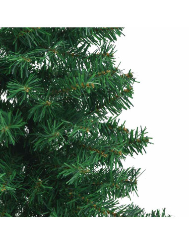 Albero di Natale Artificiale Angolare con 150 LED Verde 150 cm
