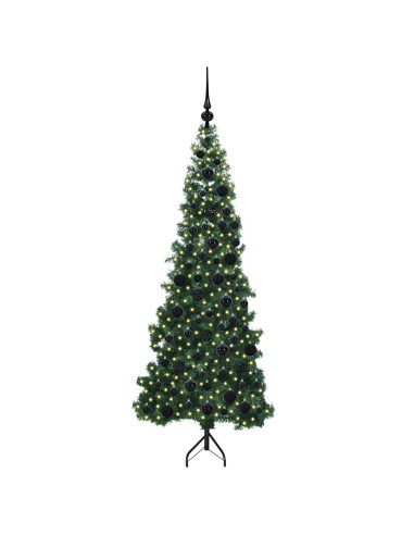 Albero di Natale Artificiale Angolare con 300 LED Verde 180 cm