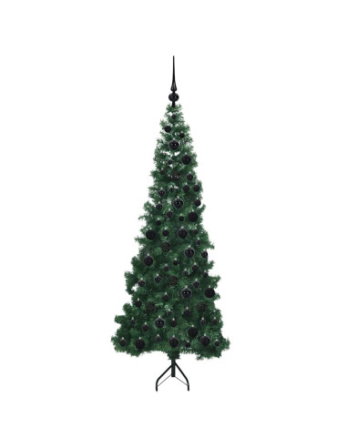 Albero di Natale Artificiale Angolare con 300 LED Verde 180 cm