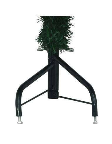 Albero di Natale Artificiale Angolare con 300 LED Verde 210 cm